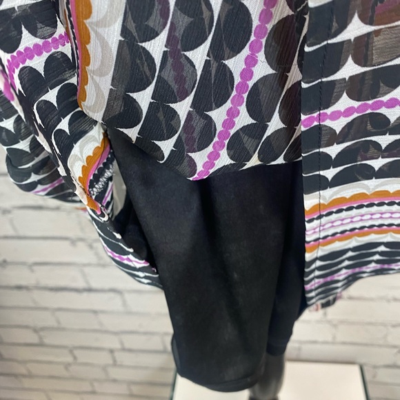 Merona Purple Geometric Boho Mid Length Dress with Ruffle Sleeves size 1X - Picture 10 of 10